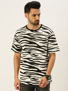 Veirdo Printed, Typography Men Round Neck White T-Shirt