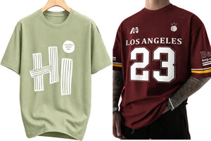Stelino Graphic Print Men Round Neck Maroon, Light Green T-Shirt