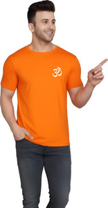 LIVAX COTTY Graphic Print Men Round Neck Orange T-Shirt