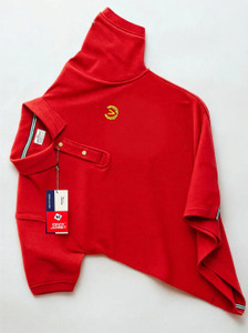 MACK JONNEY Solid Men Polo Neck Red T-Shirt