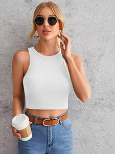 HouseOfCommon Casual Solid Women White Top