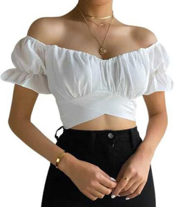 NewlookAs Casual Solid Women White Top