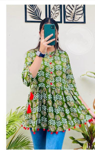 RAHABFAB Casual Printed Women Multicolor Top