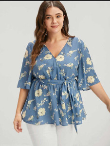 Shringarika Casual Printed Women Blue Top