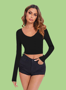 Dream Beauty Fashion Casual Solid Women Black Top