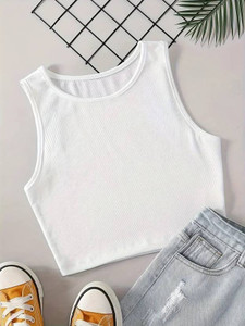 ORIFAB Casual Solid Women White Top