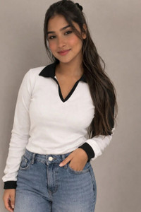 Tanushk Casual Solid Women Beige, Black Top