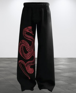 Clothy Printed Men Black Track Pants - Image 5