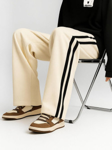 KEESUN Men Beige Black Track Pants - Image 6