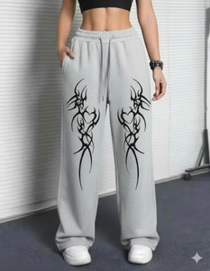 Sheetaldgroups Graphic Print Women Grey Track Pants