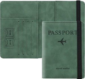 MENDAPARA SALES Passport Case with PU Leather Travel Document Holder for Men and Women