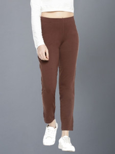 Dollar Missy Regular Fit Women Brown Trousers