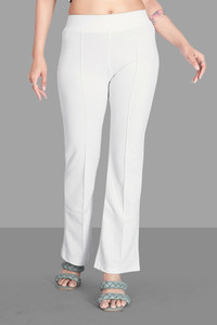 XHE Regular Fit Women White Trousers