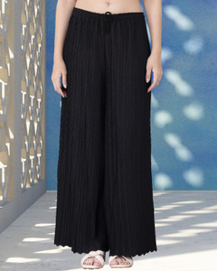 KWSH Regular Fit Women Black Trousers
