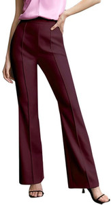 Ask4Fashion Regular Fit Women Maroon Trousers