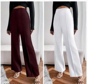SRG ECOM Relaxed Women Maroon, White Trousers