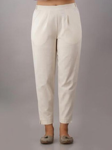 TURFLO Regular Fit Women White Trousers