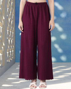 KWSH Regular Fit Women Purple Trousers