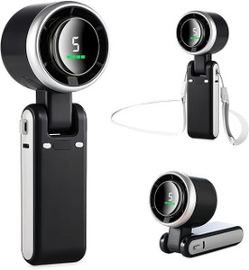 ULTRABYTES Mini Personal Hand Fan with LED Display, 5 Speed Adjustable Foldable Handheld Portable Fan Rechargeable Fan