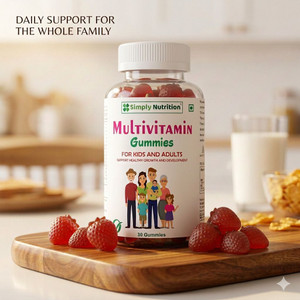 Simply Nutrition Multivitamin Gummy (Vit A, B-complex, C, D3, E, Folic acid, Biotin & Ca)