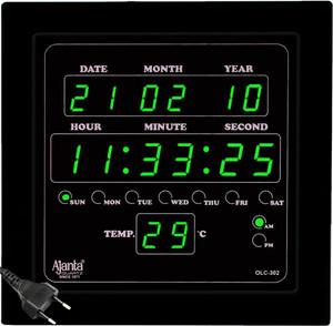 AJANTA Digital 25.4 cm X 25.4 cm Wall Clock