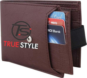 True Style Men Casual Brown Genuine Leather Wallet