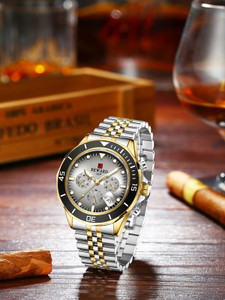 Reward RD81064M-G Mens Watch Analog Chronograph Luxury Silver Golden wrist watch For Men Analog Watch  - For Men