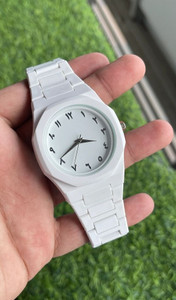 SABR Premium Analog Series white Polycarbonate Plastic Strap, Analog Watch  - For Men & Women