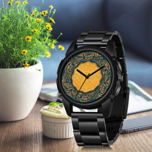 Red Robin J1-J16-BLK-CDBLK JAIPUR WATCH COIN Design Stylish Strap Wrist Watch for Men and Boys Analog Watch  - For Men