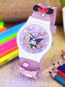 MAAN INTERNATIONAL Kuromi Analog Round Cute Cartoon Candy Color Unbreakable Silicone Strap Kids Watch Analog Watch - For Boys & Girls