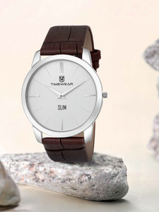 TIMEWEAR 192WDTG TIMEWEAR Slim Series Two Hands Brown Leather Strap Analog Watch  - For Men