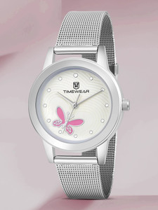 TIMEWEAR 288SDTL TIMEWEAR Silver Pink Dial Stainless Steel Strap Analog Watch  - For Women