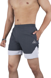 Black river Solid Men Dark Grey Sports Shorts, Gym Shorts