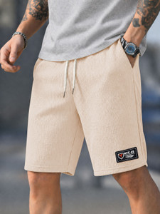 Yazole Printed Men Beige Regular Shorts