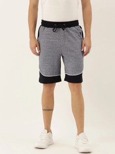ARISE Color Block Men Grey Casual Shorts