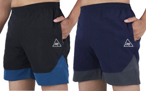Black river Solid, Color Block Men Multicolor, Grey Gym Shorts, Sports Shorts