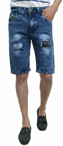 FNIGarments Dyed/Washed Men Denim Blue Denim Shorts