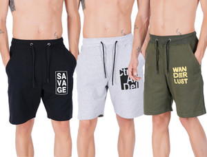 Southcity Graphic Print Men Black, Grey, Green Regular Shorts