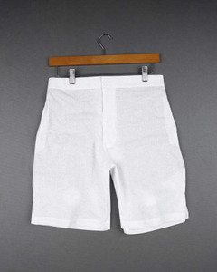 french crown Solid Men White Regular Shorts