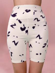 POOJARAN Printed Women White Gym Shorts