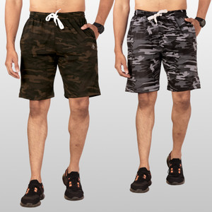 DIHOX Military Camouflage Men Multicolor Sports Shorts