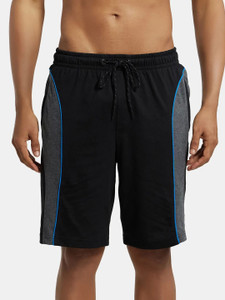 JOCKEY Color Block Men Black Sports Shorts