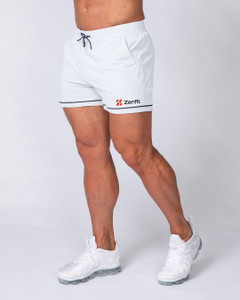 zenfit Solid Men White Sports Shorts