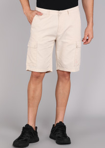 KILLER Solid Men Beige Cargo Shorts