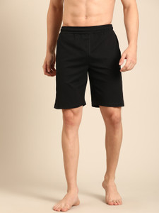 Pepe Jeans Solid Men Black Basic Shorts