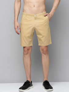 Urban Dog Solid Men Khaki Chino Shorts