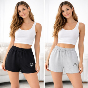 NAUGHTY MEN Solid, Graphic Print Women Multicolor Casual Shorts