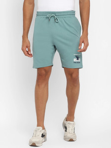 Alan Jones Solid Men Green Regular Shorts