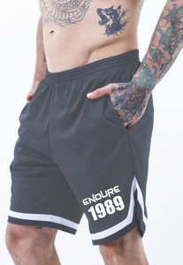 LOTHRIC Printed Men Dark Grey Gym Shorts