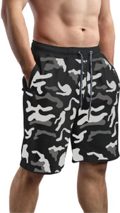 HOTFITS पुरुषों के लिए सॉलिड काला बेसिक शॉर्ट्स